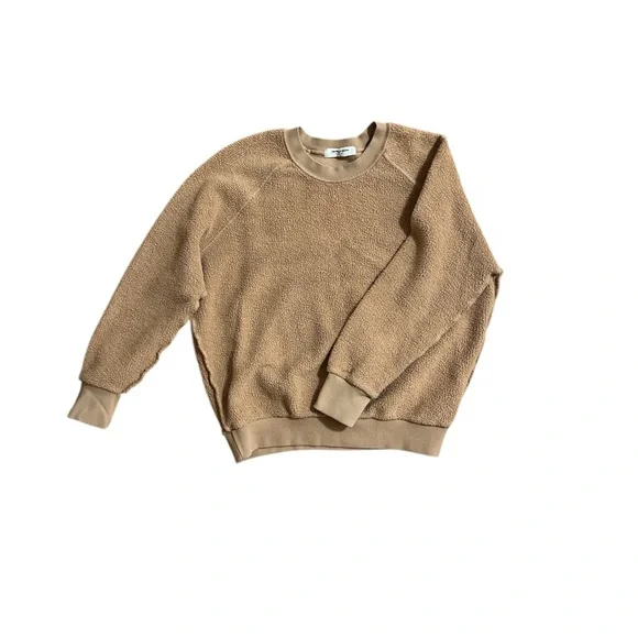 Perfect White Tee Ziggy Inside-Out Fleece Crewneck Sweater Size XS - Picture 5 of 7